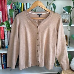 Talbots Women's Beige Cardigan Sweater